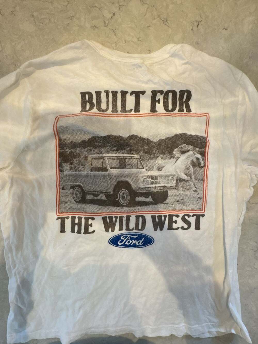 Old Navy Men's Ford '66 Graphic T-Shirt - White - XXL. 100% cotton